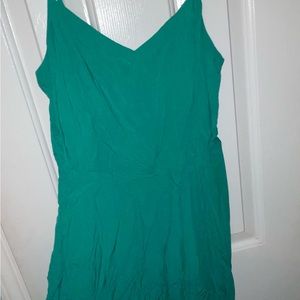 Green Spaghetti strap summer dress